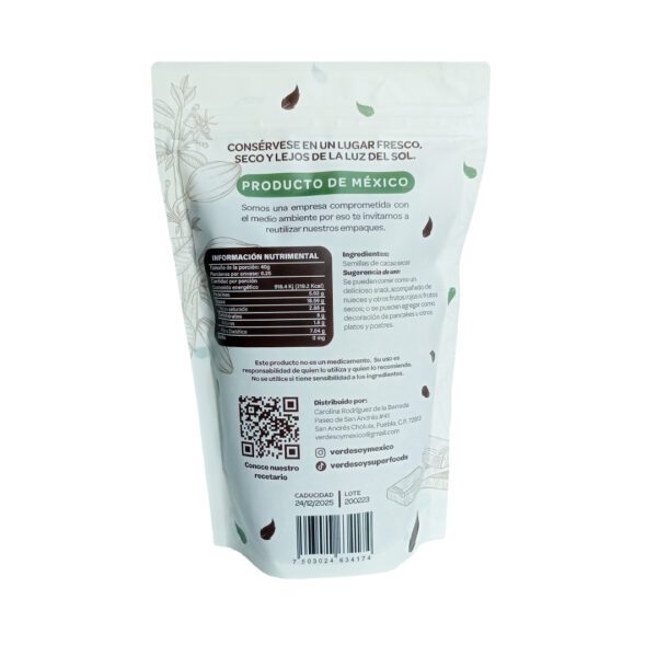 Cacao Nibs Orgánico 250g - Imagen 2