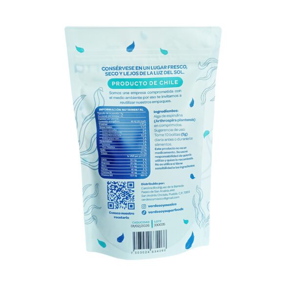 Spirulina Orgánica 300 Comprimidos - Imagen 2