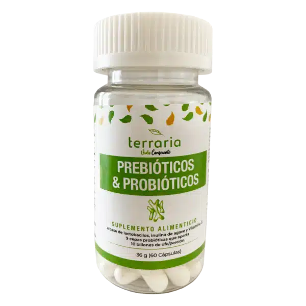Prebióticos y Probióticos, 60 cápsulas